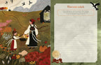 A two-sided printable journal page set featuring a rustic harvest-themed illustration on the left and lined writing space on the right, titled 'Harvest witch'.