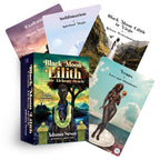 Black Moon Lilith Cosmic Alchemy Oracle deck with cards and box on a white background