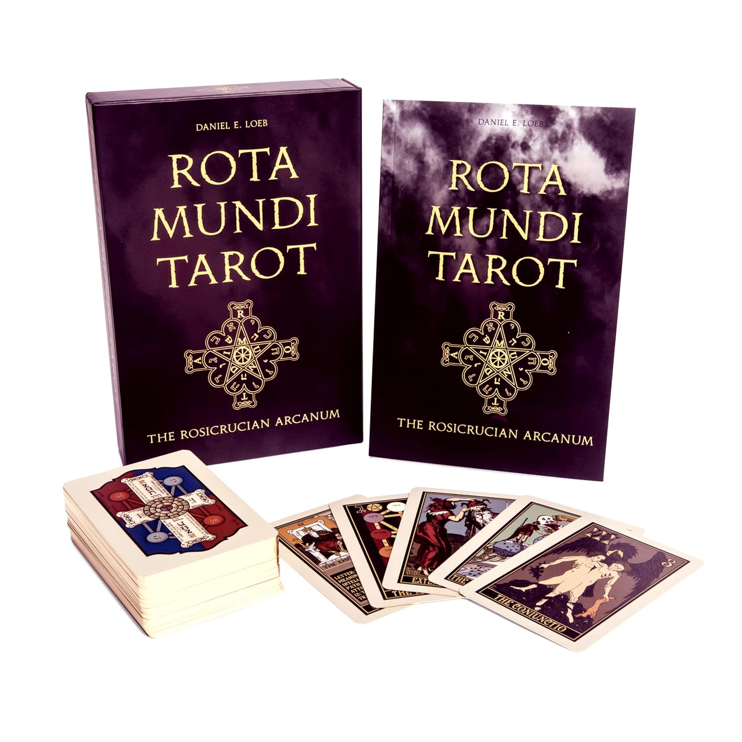 Rota Mundi Tarot set with tarot cards and packaging on a white background