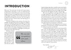 Book page with introduction text and a quote on a white background