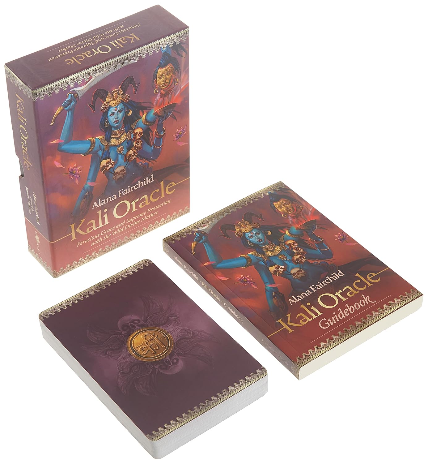 Kali Oracle card set with packaging on a white background