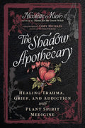 Book cover of 'The Shadow Apothecary' with floral design and dark background