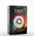 Tarot deck and guidebook packaging with colorful design on a white background