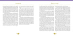 Text document with introductory content on crystals, featuring a purple header and footer.