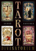 Cover of 'Tarot Divinatorium' by Andre Sanchez featuring tarot card designs.