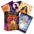 Atomic Element Healing Oracle cards with colorful designs and artwork by Amy Leigh Mercree.