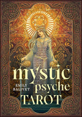 Cover of 'Mystic Psyche Tarot' with intricate design and central figure.