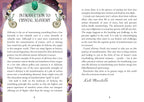 Page from a book titled 'Introduction to Crystal Alchemy' with decorative elements and text.