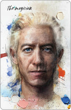 Artistic depiction of a person with watercolor effects and 'The Magician' text above.