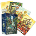 Heart's Path Tarot cards with colorful illustrations and box on a white background