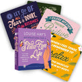 Collection of affirmation cards with motivational phrases on a white background