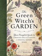 Book cover of 'The Green Witch's Garden' with floral illustrations and green border.