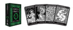 Coven Oracle card set with tarot cards and green box on a white background