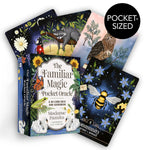 Familiars Magic Pocket Oracle cards with cover and illustrations of nature-themed designs.