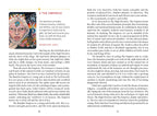 Page from a book or magazine featuring an illustration of a woman with a colorful headdress and text on a white background.