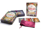 Illustrated Herbiary card set with packaging and cards on a white background