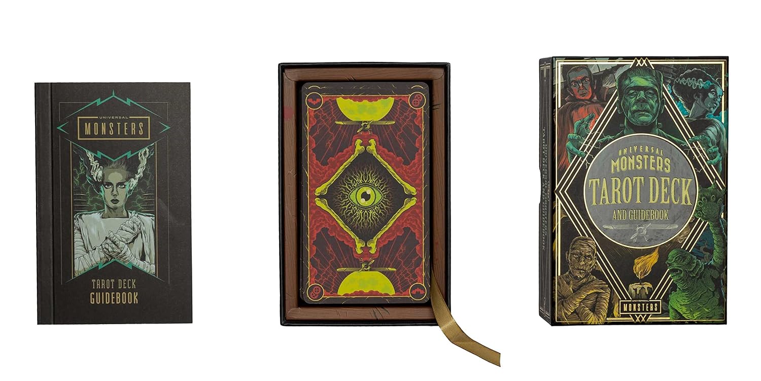 Two tarot card books with decorative covers on a white background