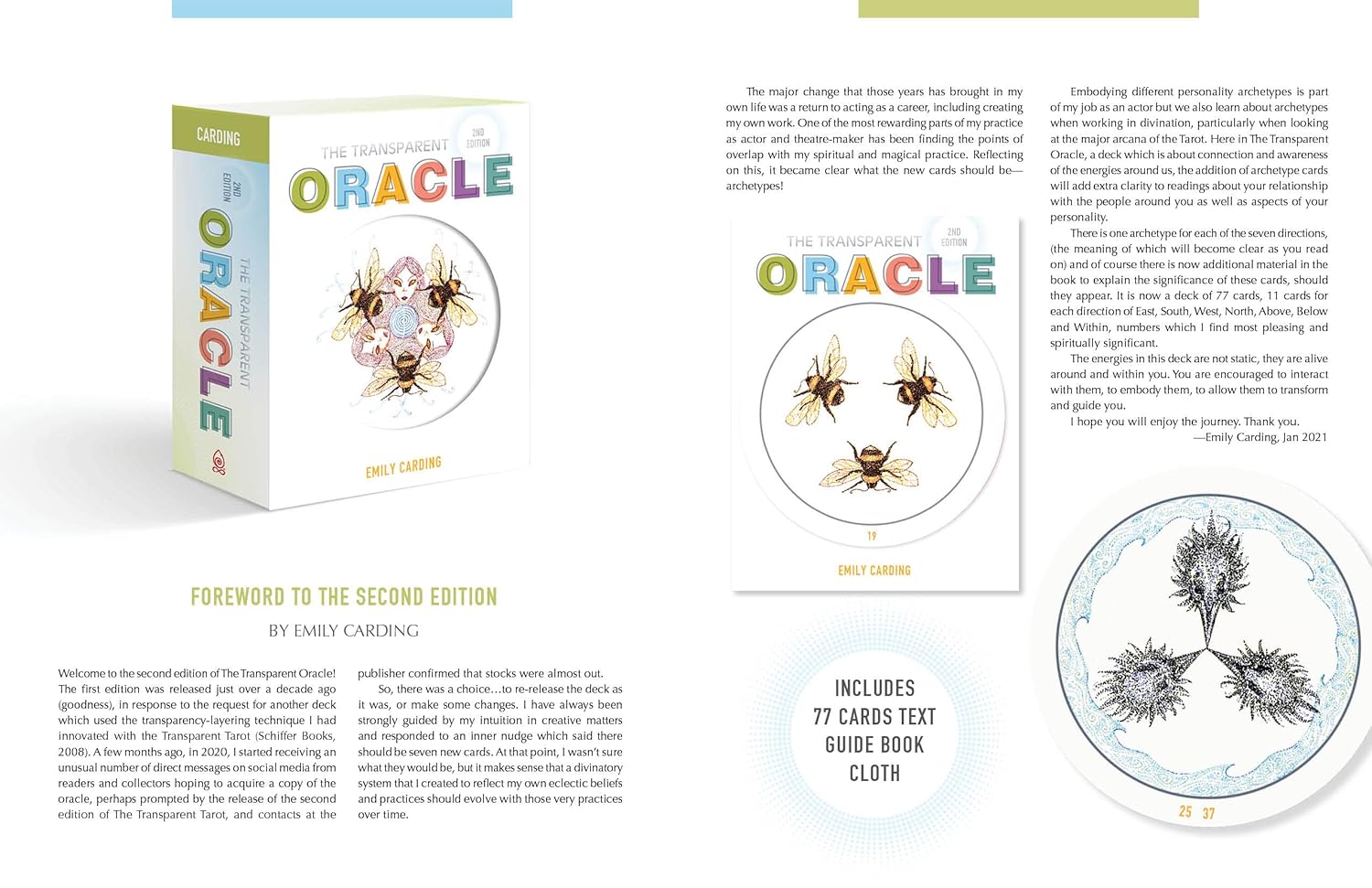 Card game packaging with Oracle branding and illustrations on a white background