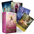 Pocket Oracle of the Fairies card set with a guidebook on a white background