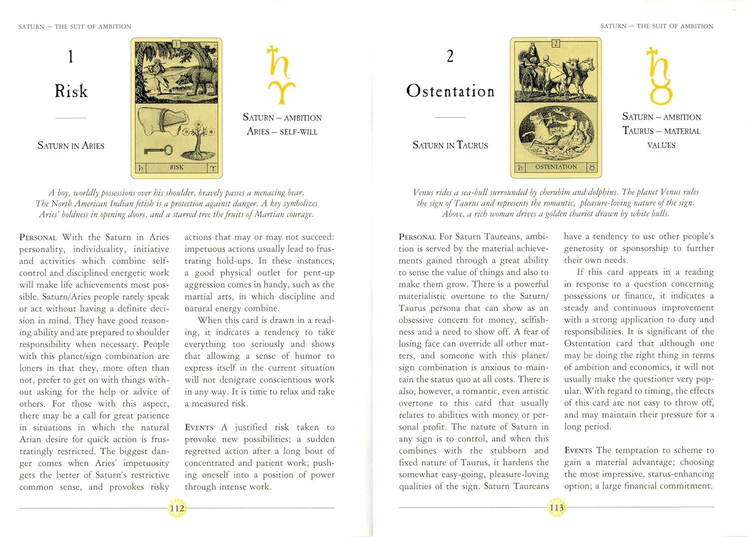 Open book with astrological symbols and text on a white background