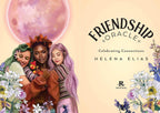 Book cover of 'Friendship Oracle' by Helena Elias featuring three women and floral elements.