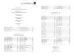 Table of contents page from a book or document with chapter headings and page numbers.