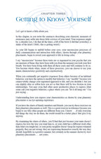 Book page from 'Getting to Know Yourself' chapter with text and a logo.