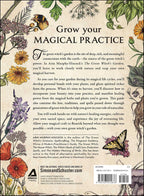 Bookback with floral illustrations and text about growing a magical practice
