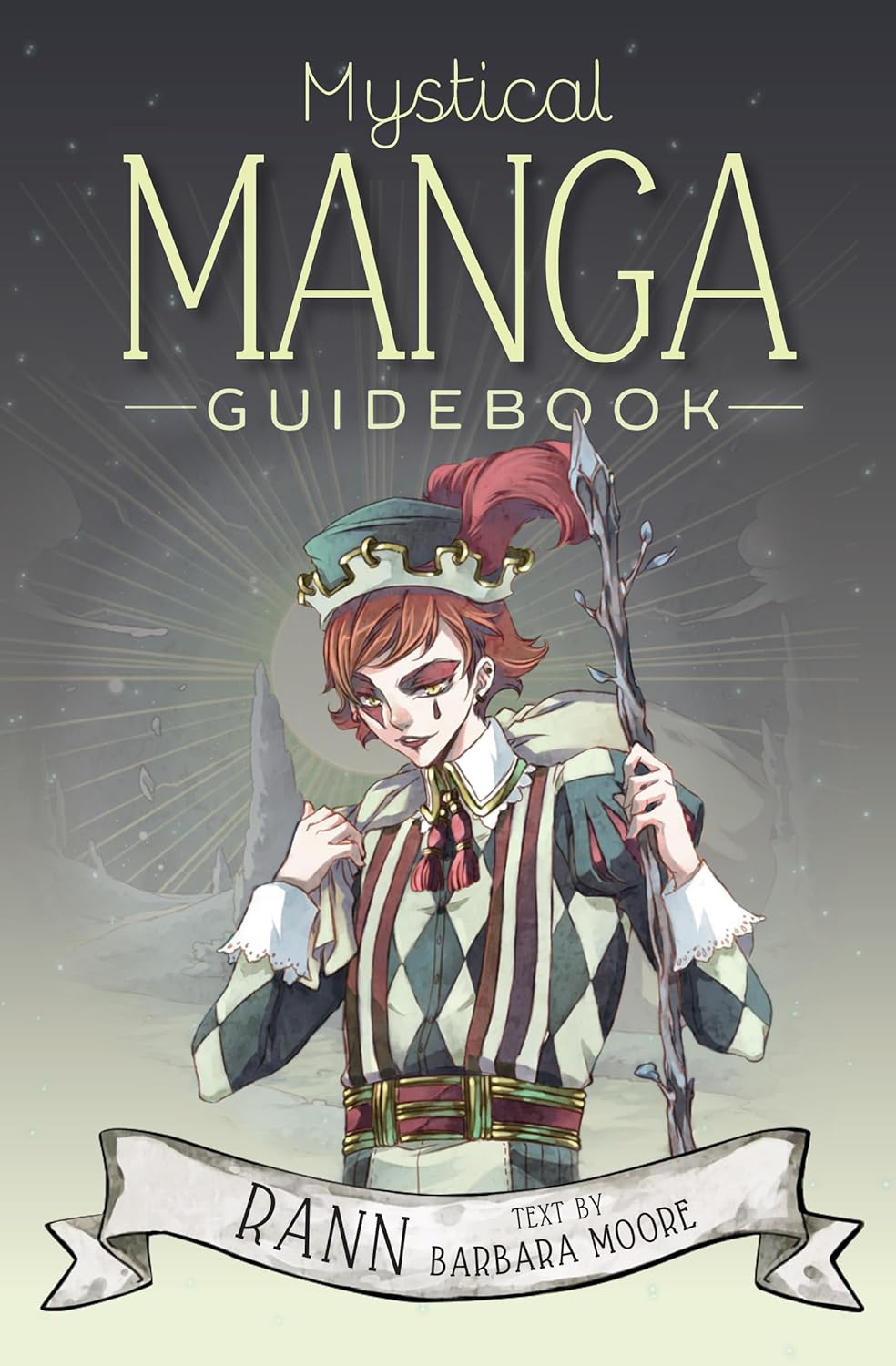 Book cover of 'Mystical Manga Guidebook' featuring an illustrated character with a staff.