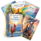 The Tapping Solution's Daily Guidance 32-card deck and guidebook box by Jessica Ortner, shown with several illustrated cards fanned out behind it on a white background.