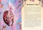 Book page with an introduction to a friendship deck, featuring illustrations of a heart and butterflies on a colorful background.