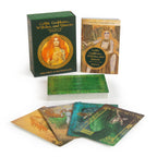Celtic Goddesses, Witches, and Queens oracle cards with packaging on a white background
