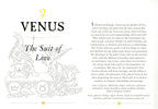 Page from a book or magazine about the astrological suit of Venus, featuring text and illustrations.
