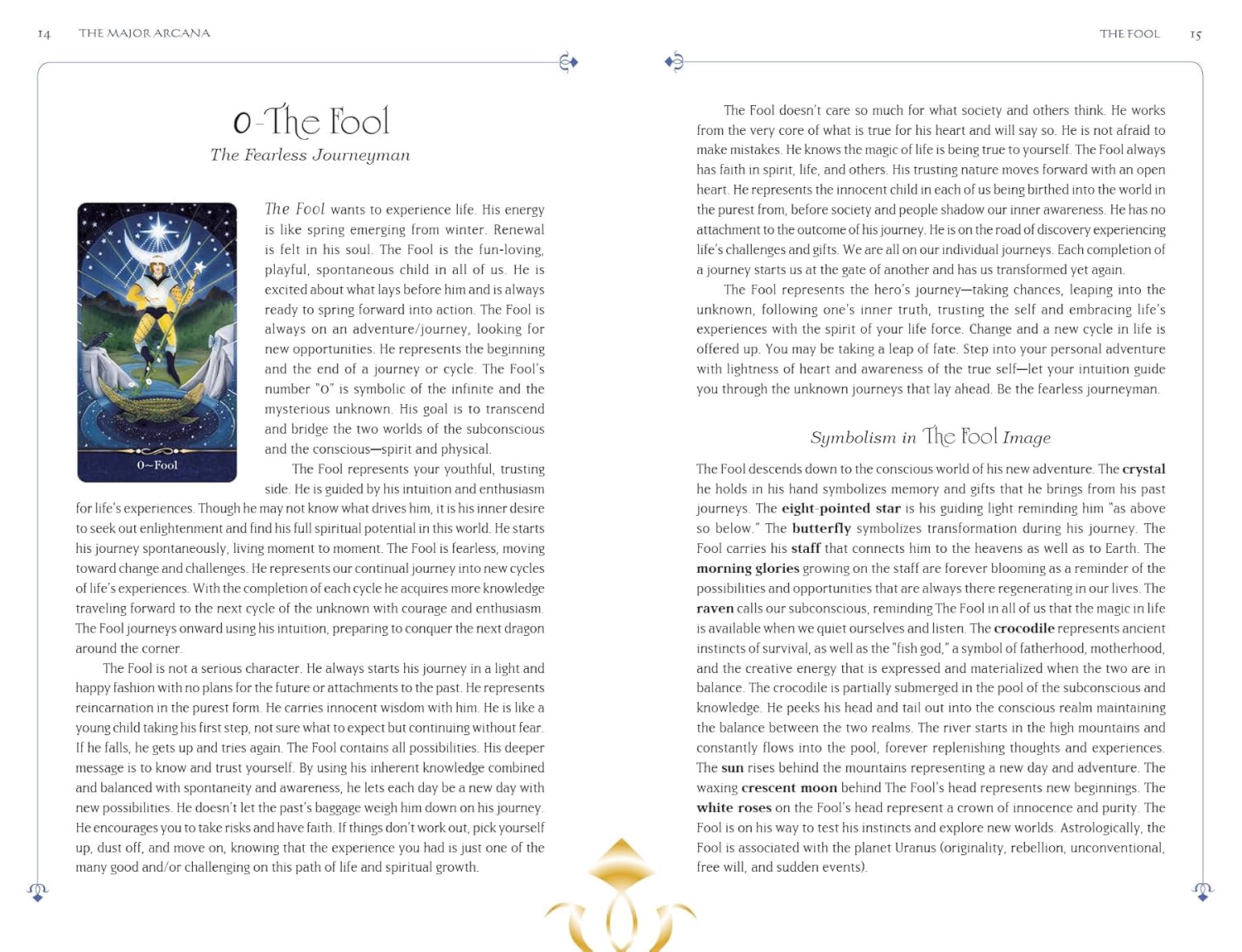 Page from a book or magazine with text and an illustration of a character holding a sword.