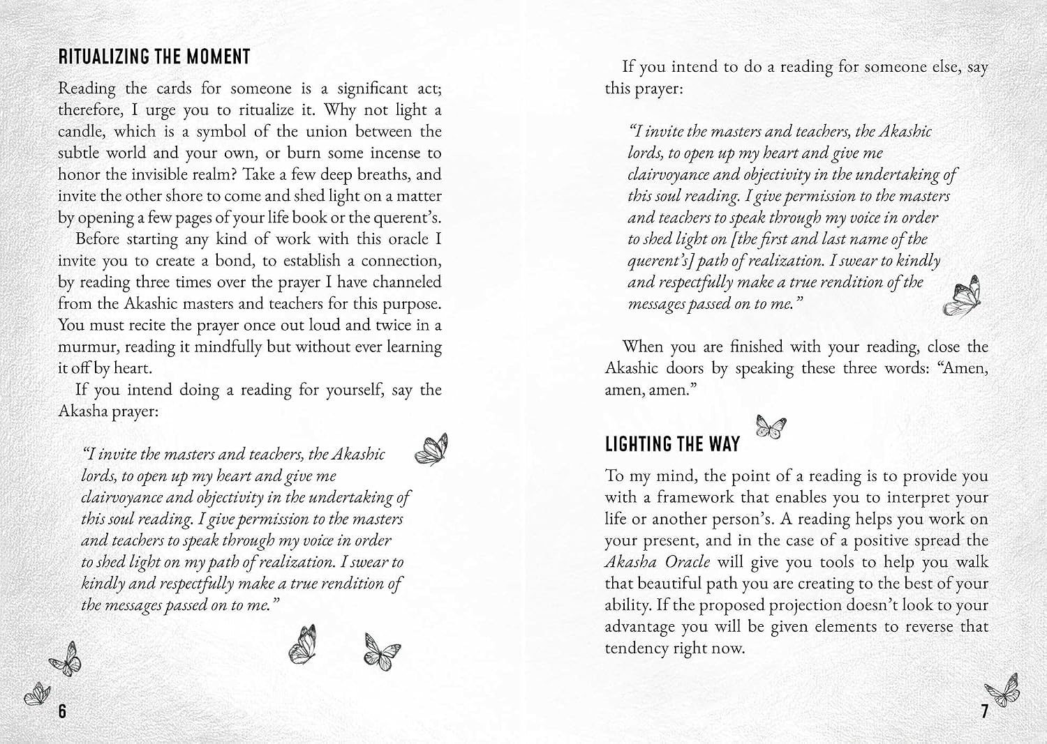 Text page from a book with prayer and guidance instructions on a white background