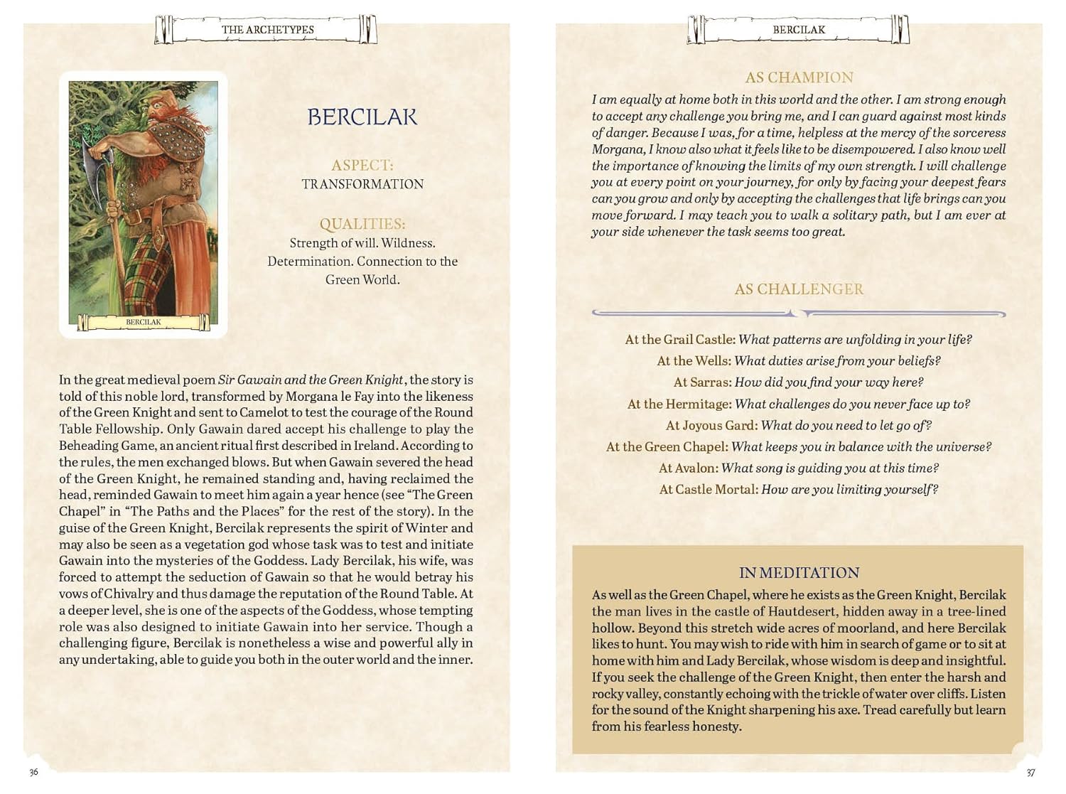 Book page with text and illustrations on a beige background