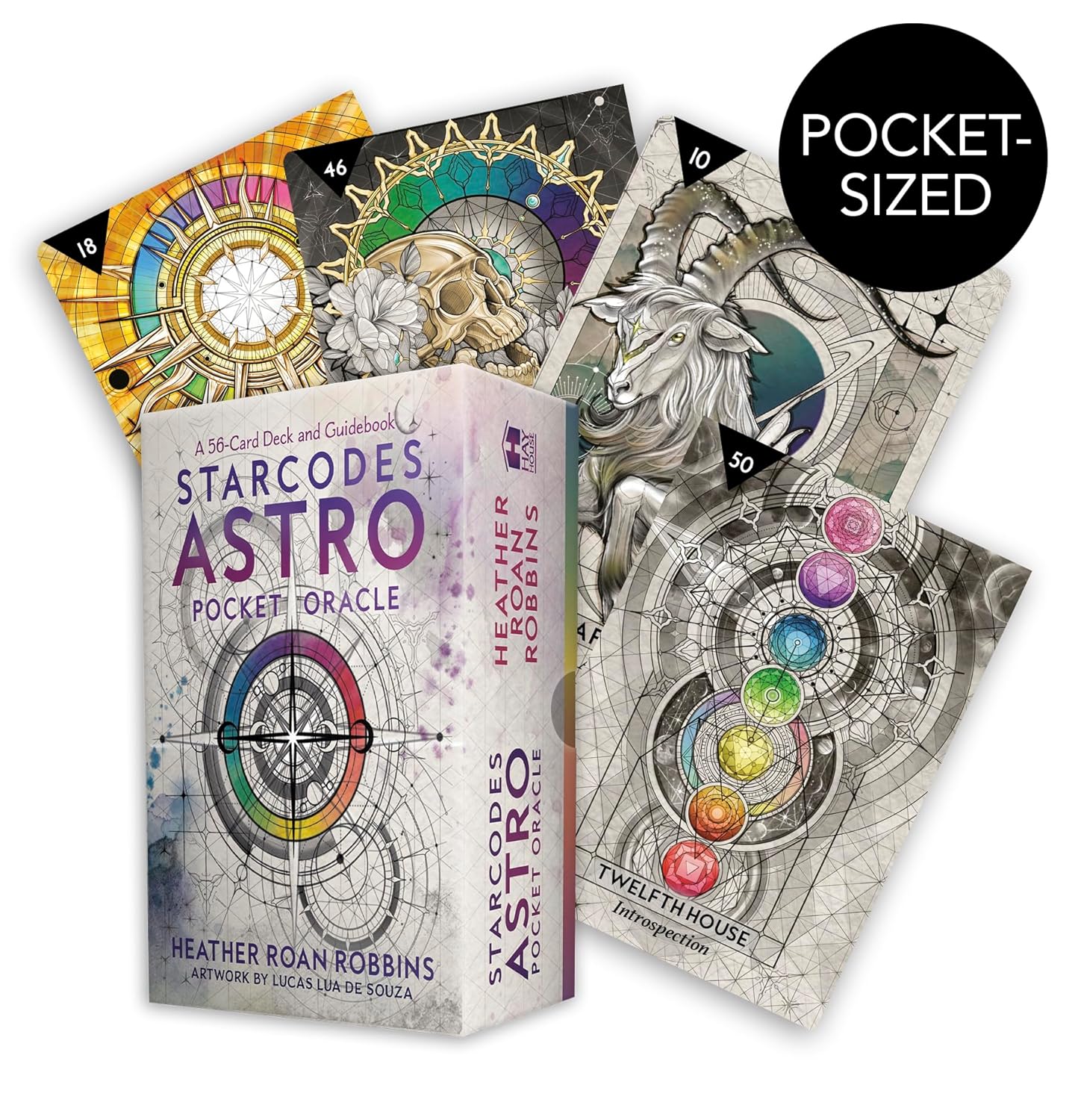 Starcodes Astro pocket oracle with cards and packaging on a white background