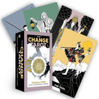 Change Tarot cards with box and cards displayed on a white background