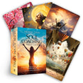 Soul Coaching Oracle Cards with colorful card designs and a book titled 'Soul Coaching' by Denise Linn.