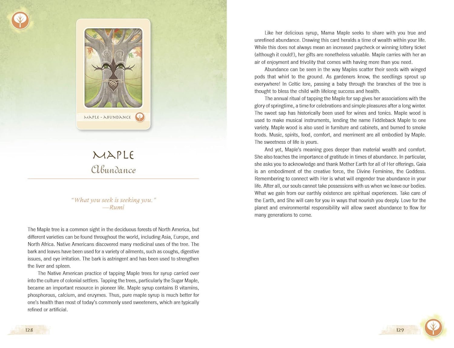 Card featuring a tree with a nest and text on a green background