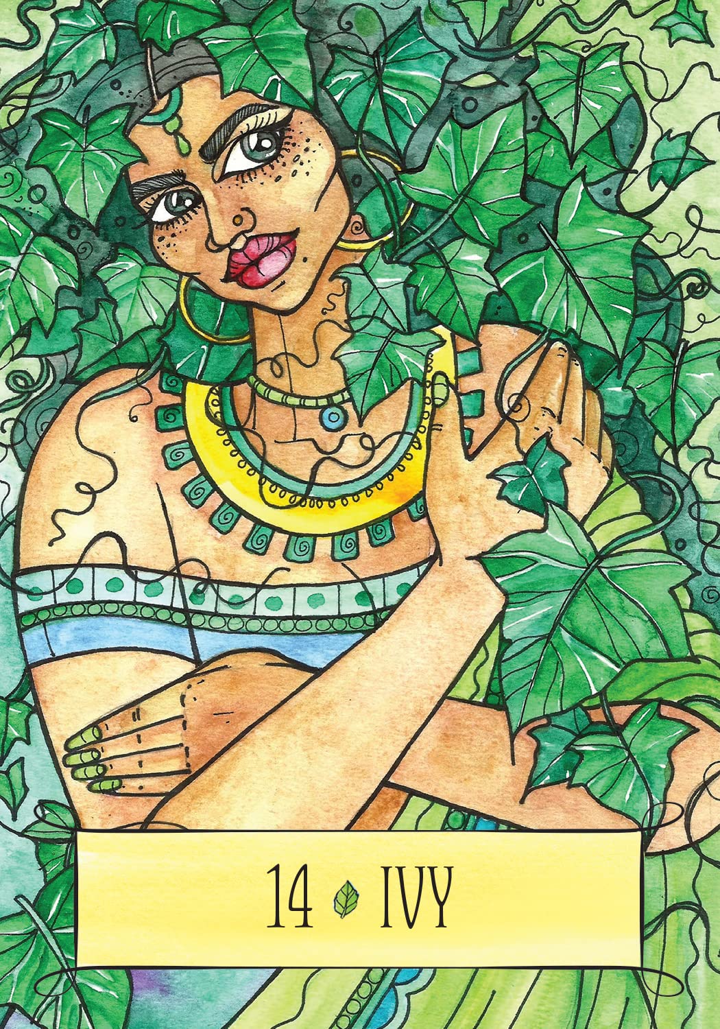 Illustration of a person surrounded by ivy with the number 14 and the word 'Ivy' at the bottom.