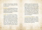 A printed page from a book or booklet with two columns of black text on a warm beige background with a faint ornamental border. The page includes headings such as BALANCE, USING QI, and ALCHEMICAL FORMULA.