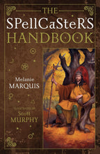 Book cover of 'The SpellCaster's Handbook' with an illustration of a wizard sitting under a tree.