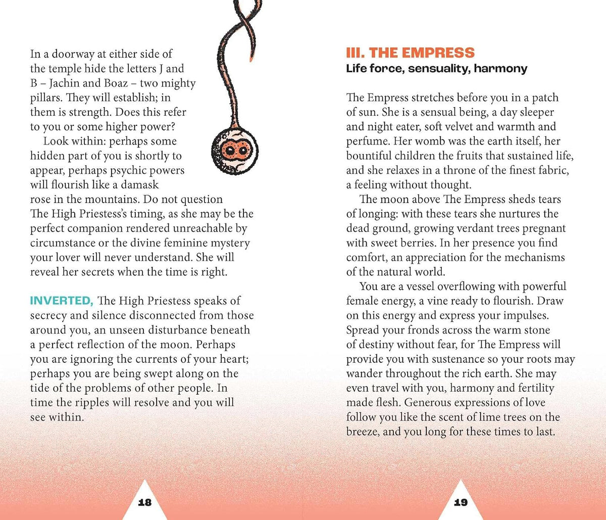 A printed page from a book or booklet with a black line-art illustration of a tree at the top, several paragraphs of text below, and the page number 48 at the bottom.
