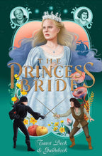 Cover of 'The Princess Bride' tarot deck and guidebook with characters and decorative elements.