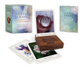 Gentle Chaos Pocket Oracle Deck with cards, wooden box, and guidebook on a white background