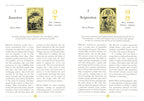 Two-page spread from a book or magazine with astrological symbols and text.