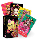 Set of colorful oracle cards with a box labeled 'Self Source-Ery Oracle' by Lisa Lister on a white background.
