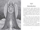 Illustration of an angel with text on a snowy background