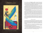 Card featuring an Egyptian goddess with text on a dark background